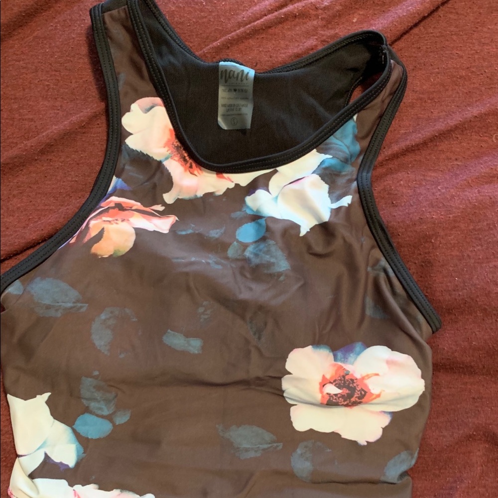 Floral swim top